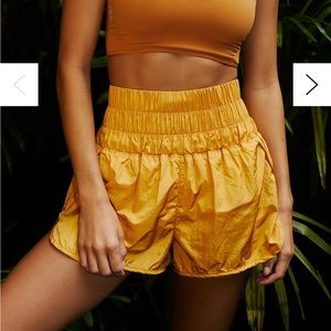 FP Movement by Free People The Way Home shorts in Varsity Gold - NWT, size Small